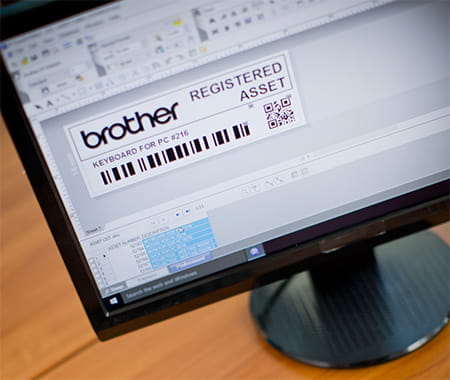 screen showing p-touch editor