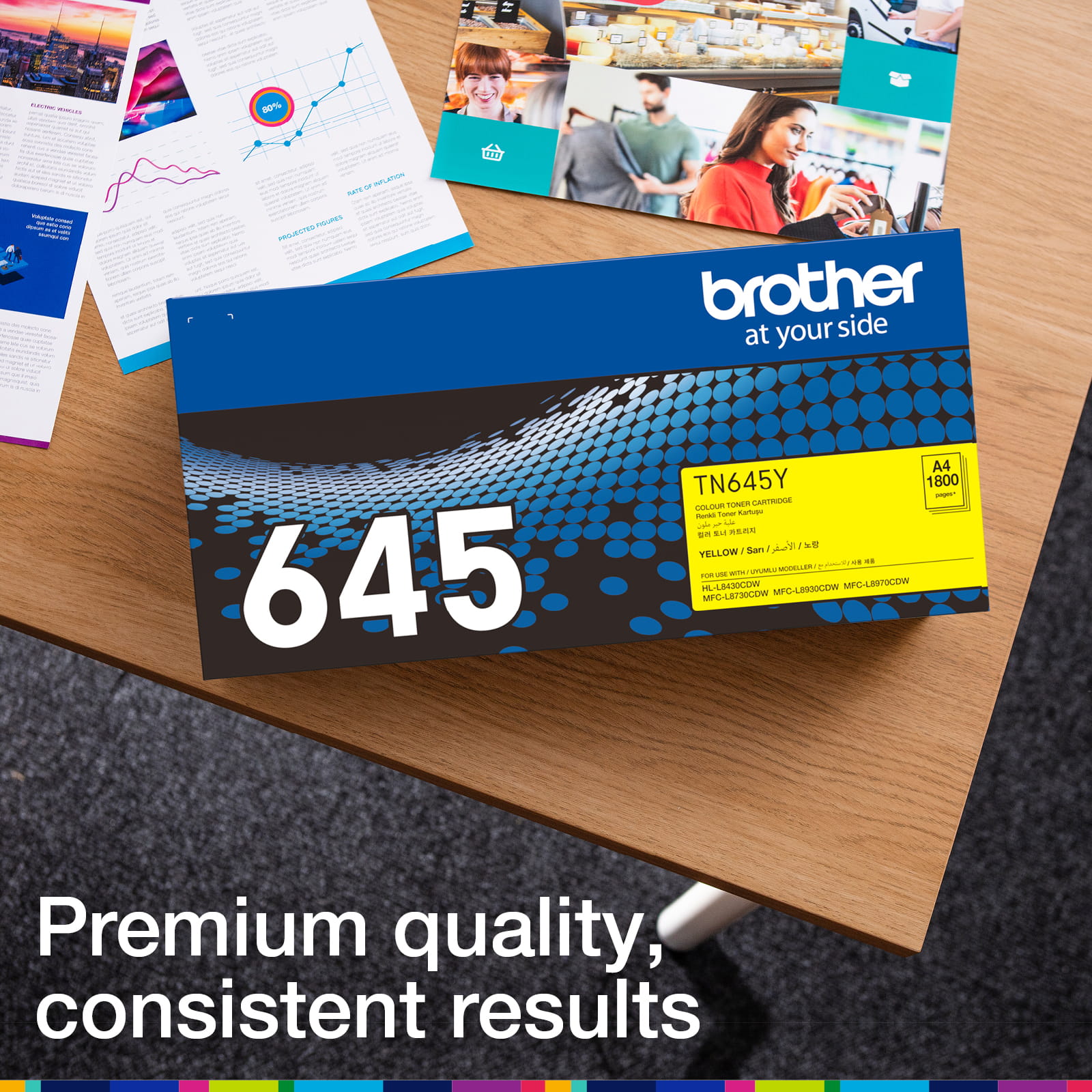 Brother TN645Y Genuine Toner Cartridge 4