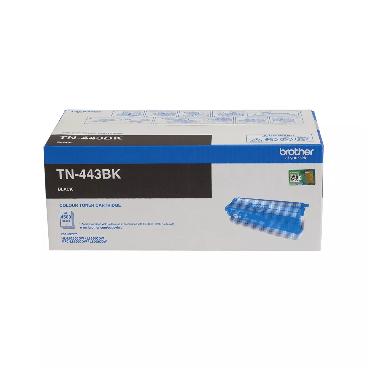 black high yield toner cartridge tn443 carton