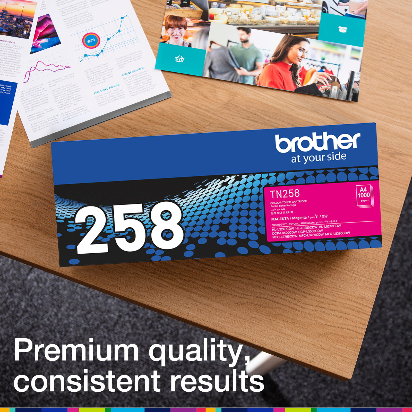 Brother TN258M Genuine Toner Cartridge 5