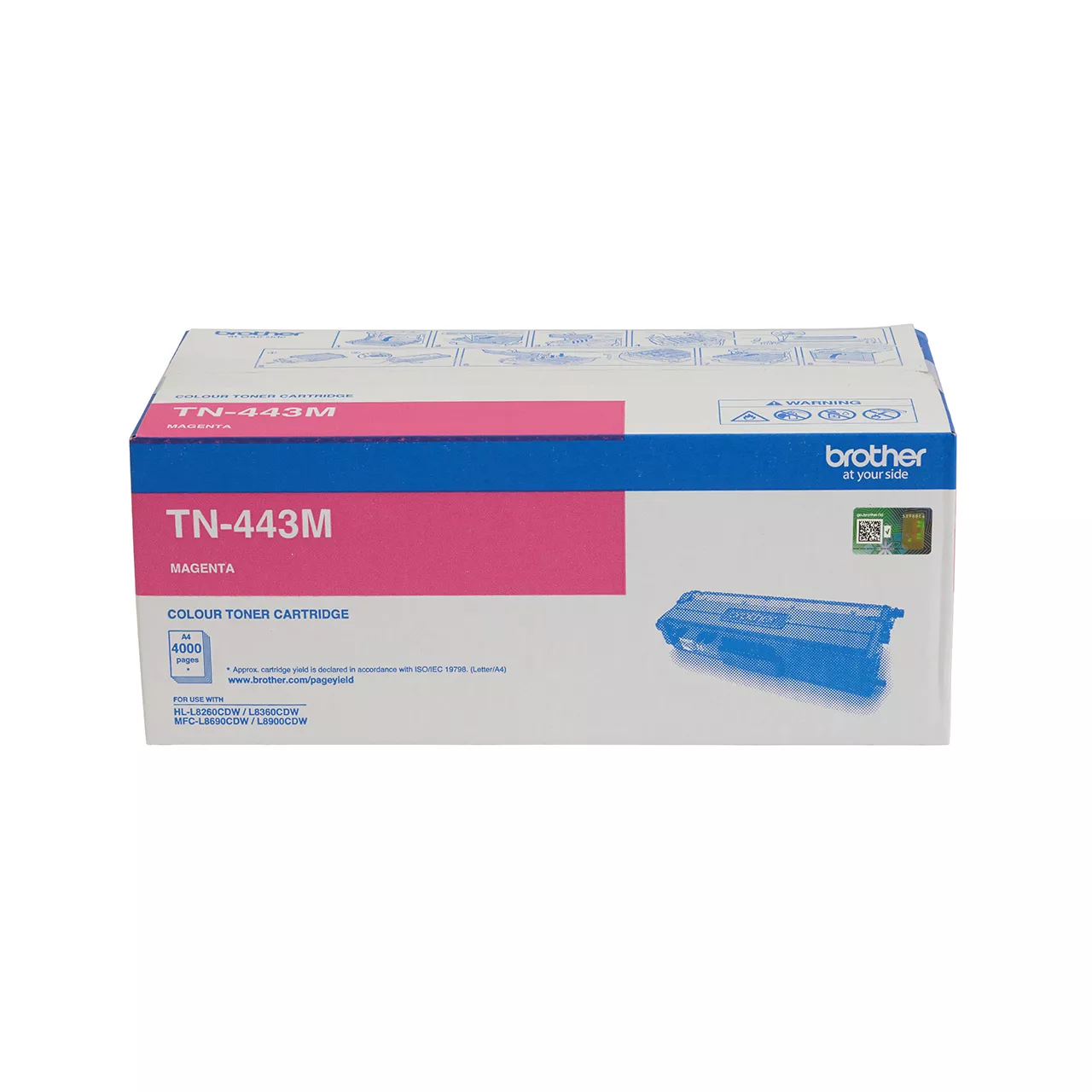magenta high yield toner cartridge tn443 carton.