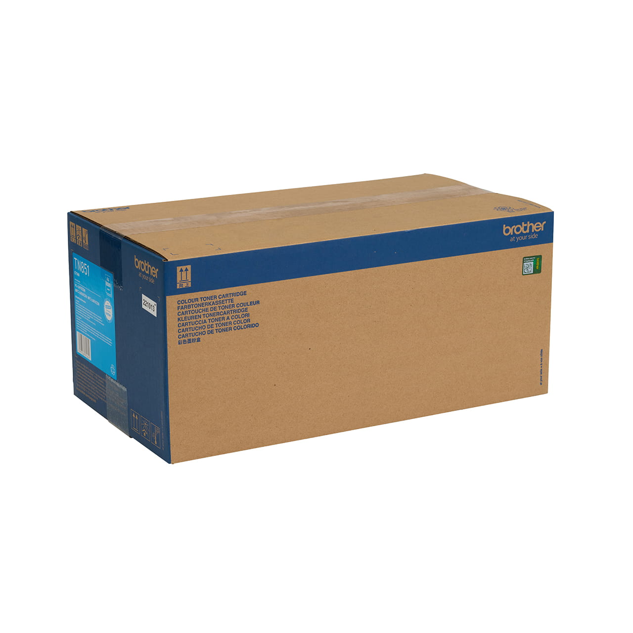 cyan standard yield toner cartridge tn851 carton.