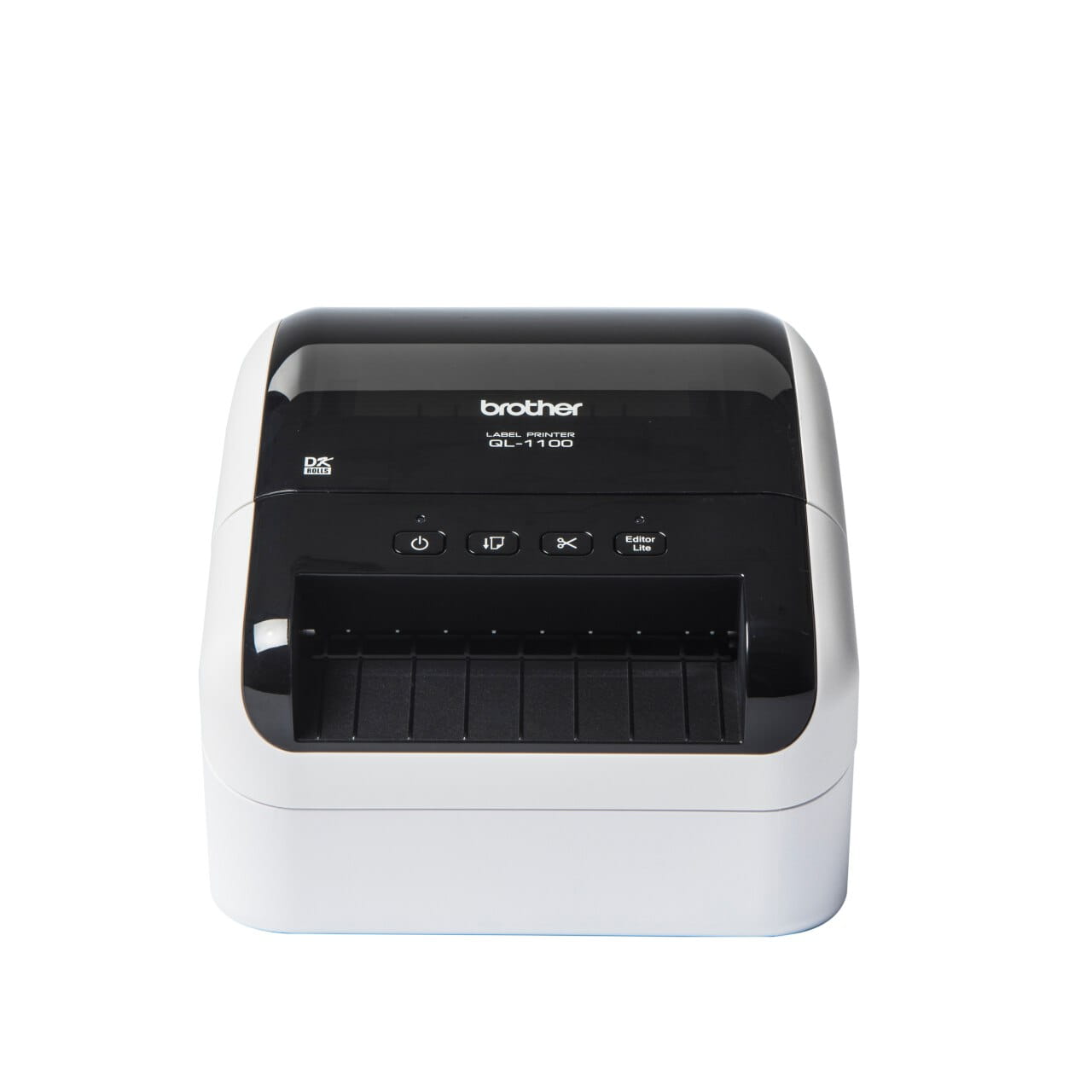 QL-1100 label printer facing facing forward