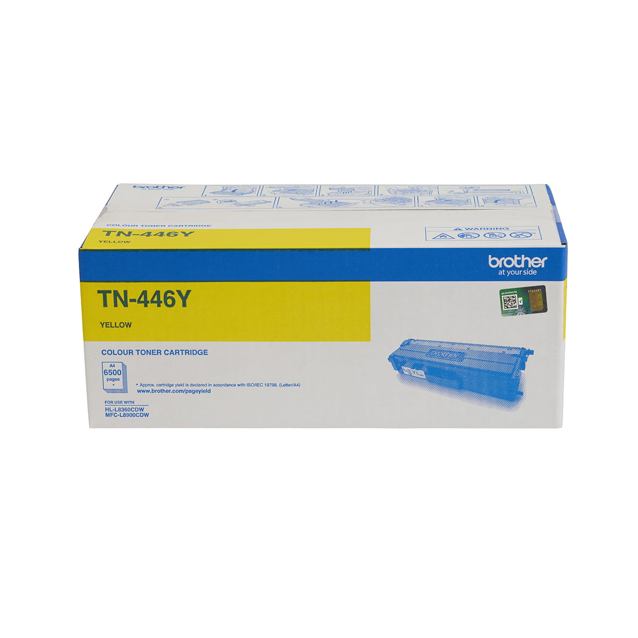 yellow super high yield toner cartridge tn446 carton.