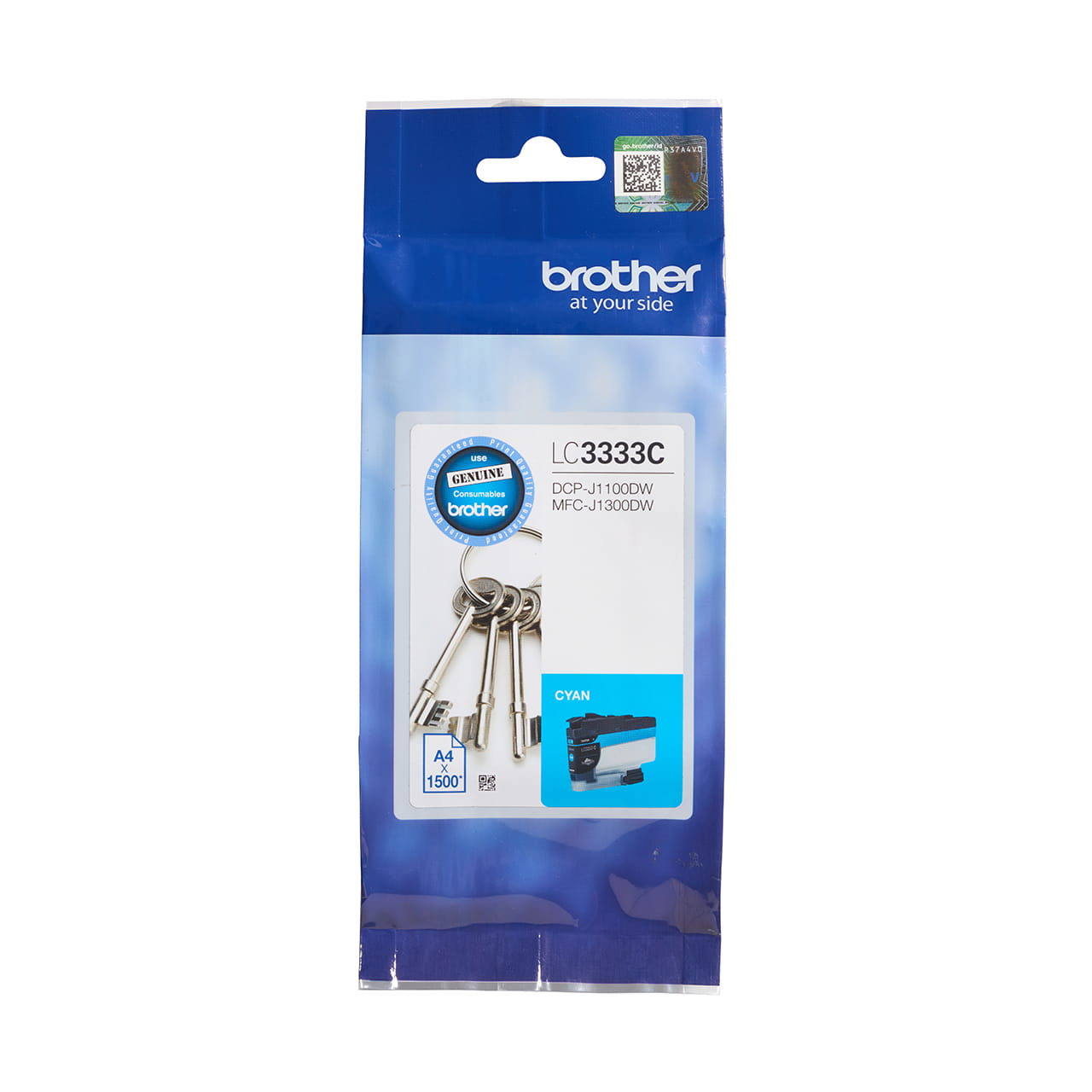 Cyan high yield ink cartridge LC3333C package facing front