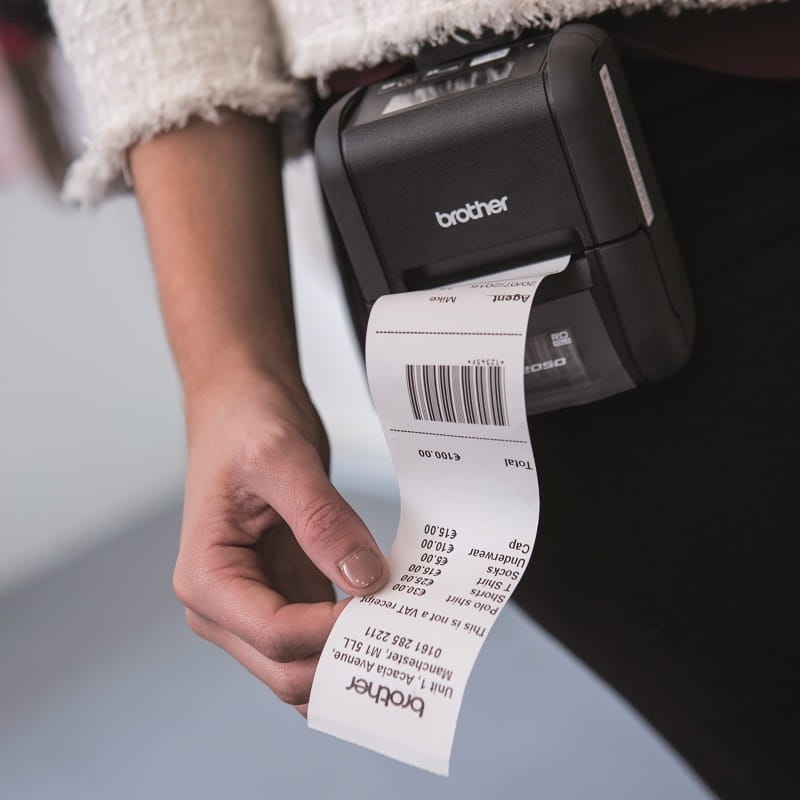 portable printer rj-2050 printing retail receipt 