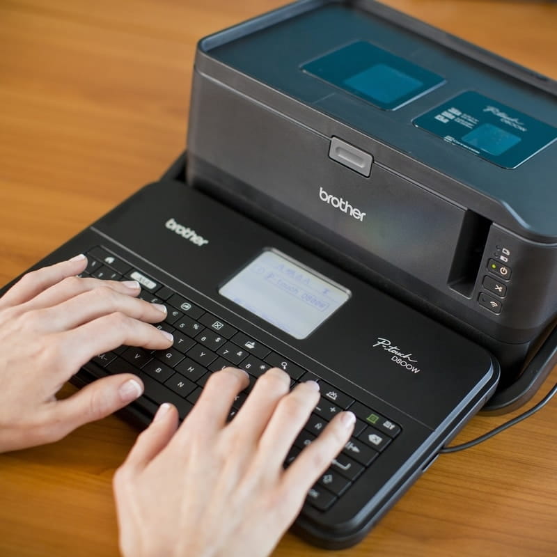 label printer qwerty keyboard brother pt-d800w