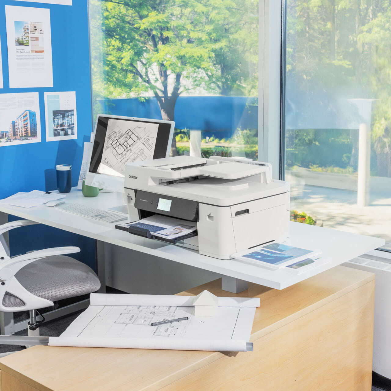 Brother MFC-J6560DW Inkjet Printer on work desk