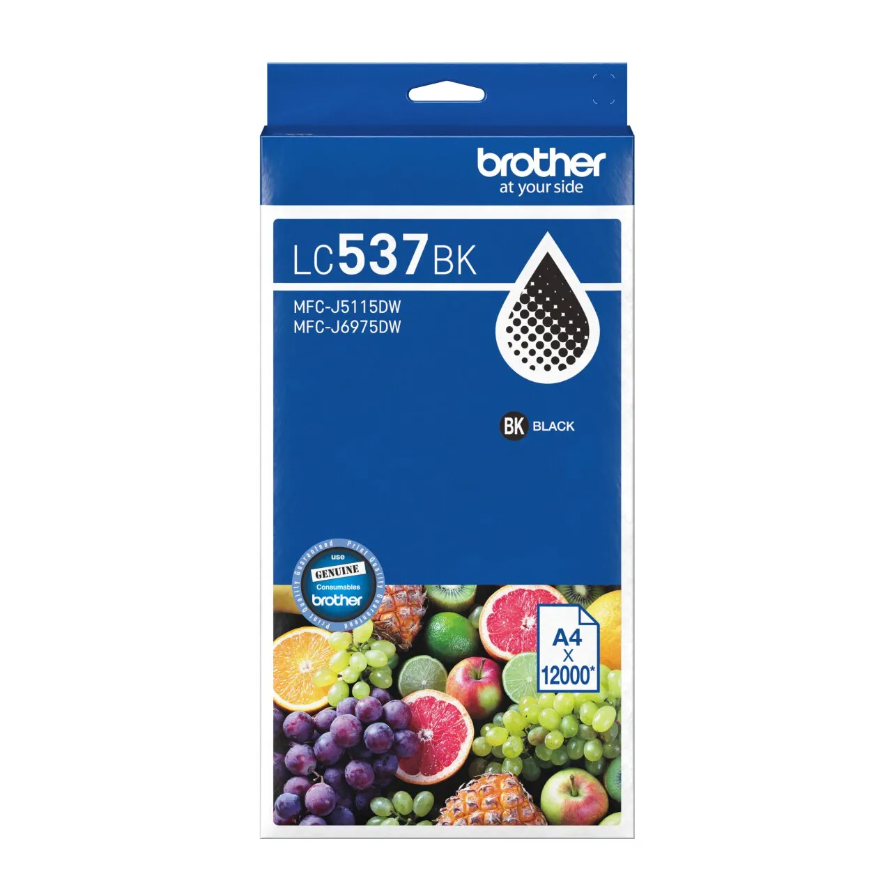 Brother LC537BK Genuine Ink Cartridge