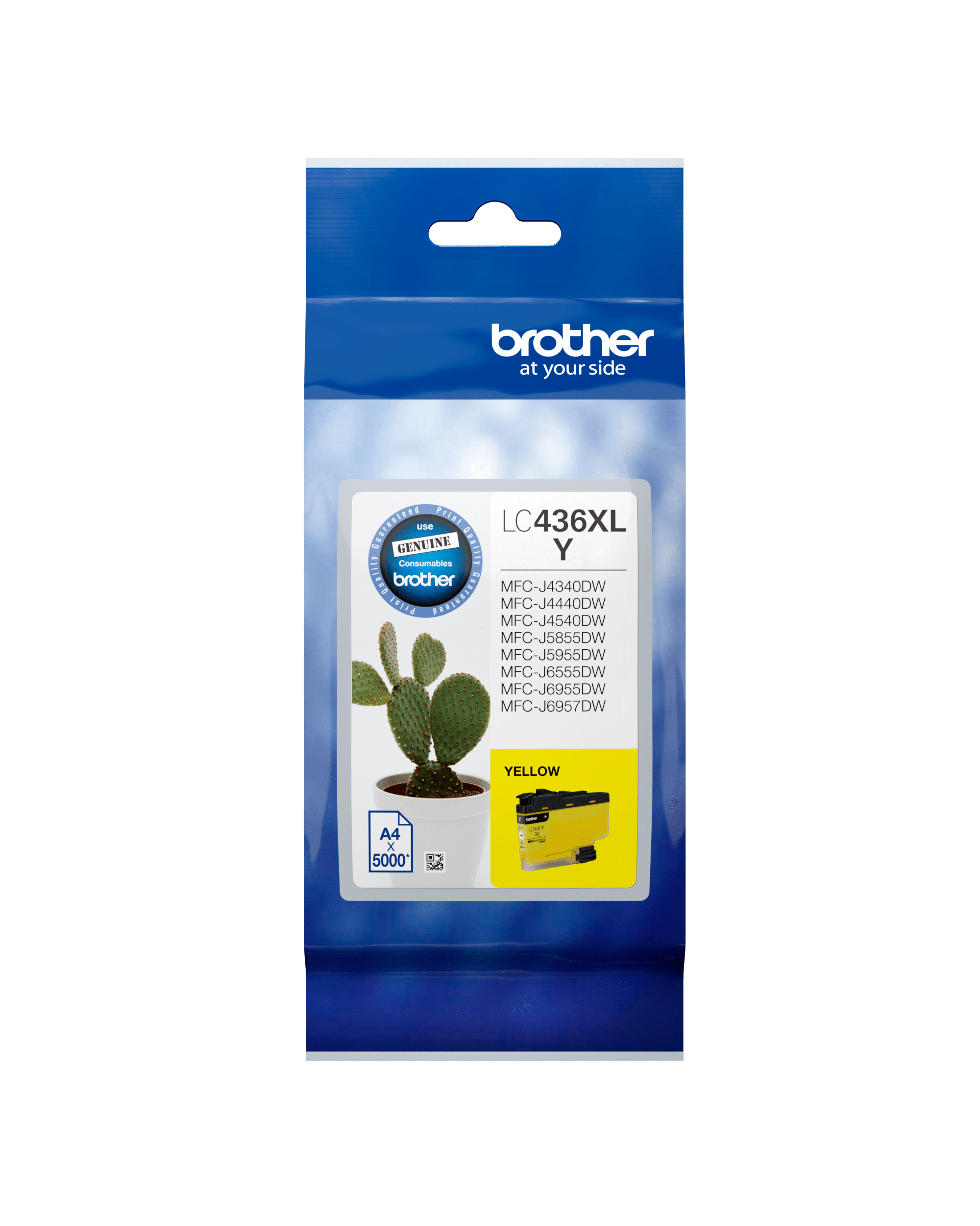 Yellow super high yield ink cartridge LC436XLY package facing front