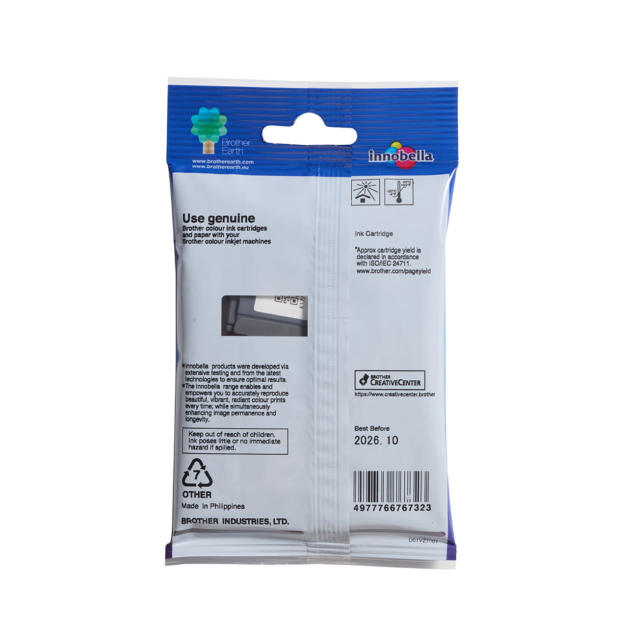Magenta high yield ink cartridge LC3317M package facing back
