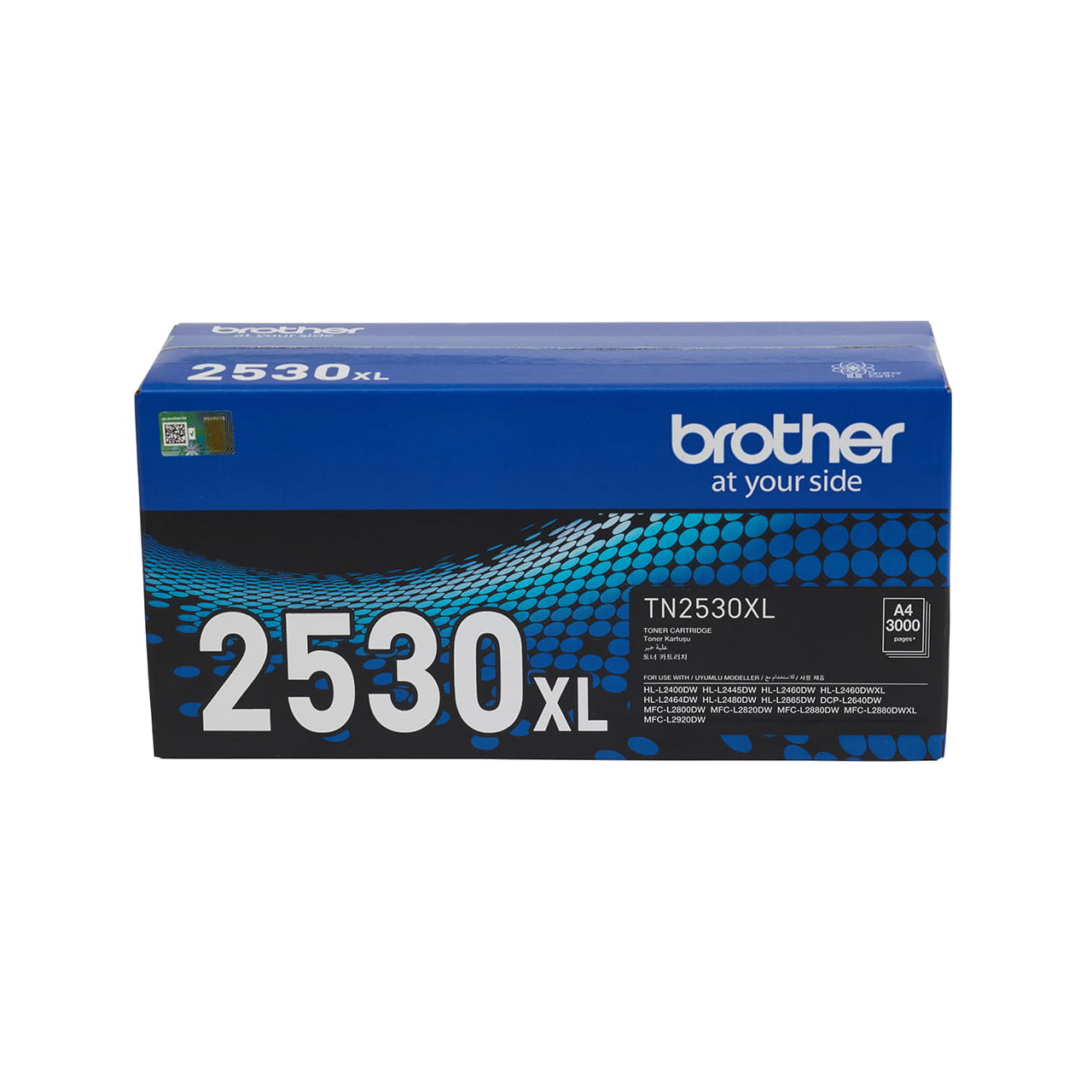 tn2530xl black high yield toner cartridge carton