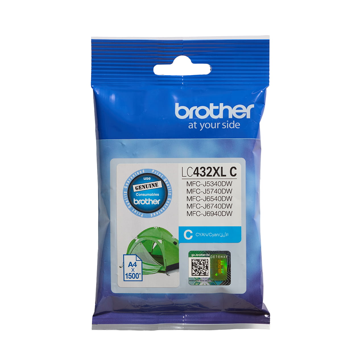 cyan high yield ink cartridge LC432XLC package front