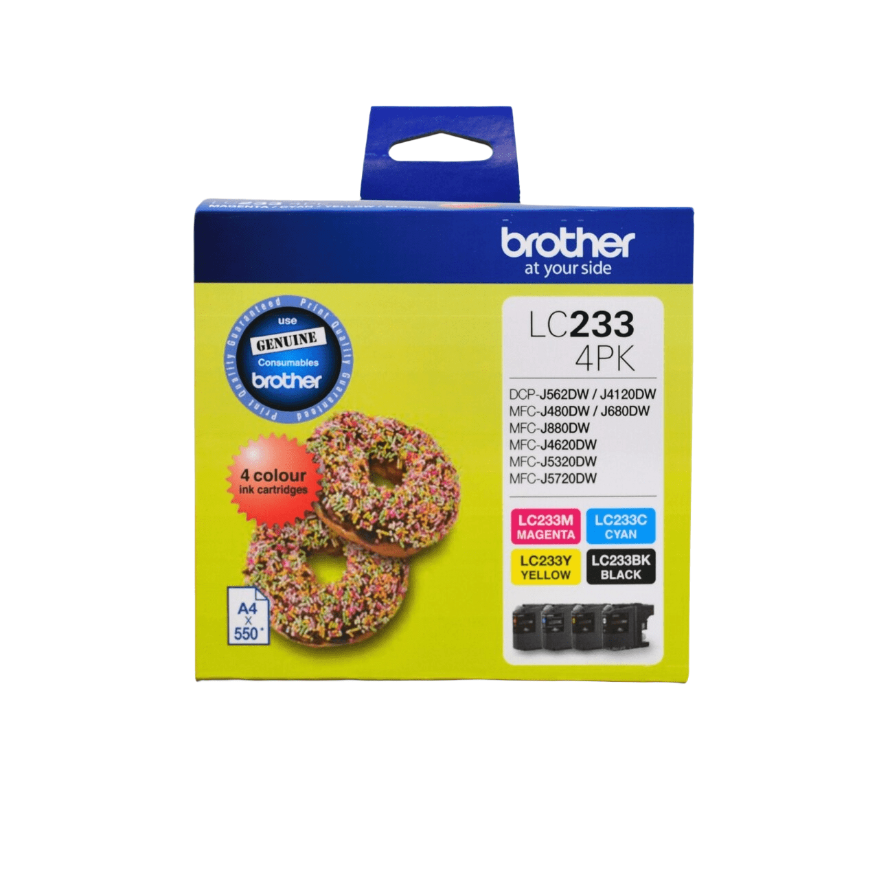 Brother LC233CL-4PK Genuine Ink Cartridge 1