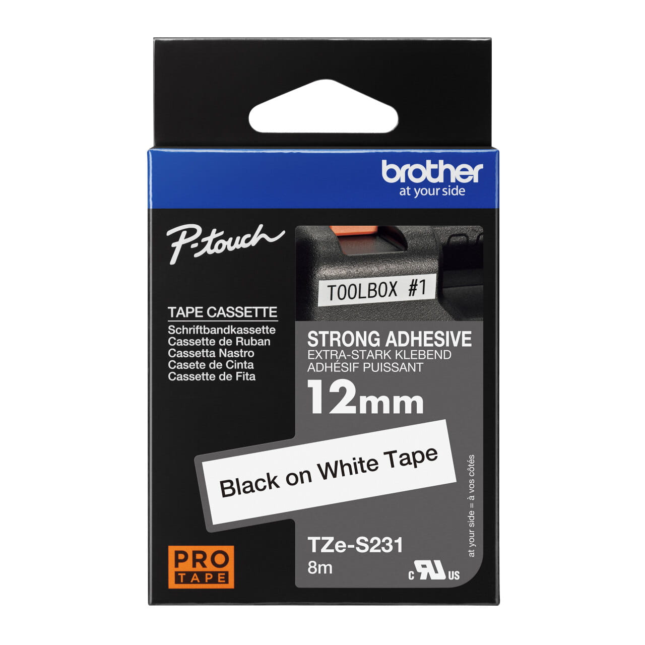 Brother TZe-S231 Genuine Label Printer (Label Maker) Tape 1