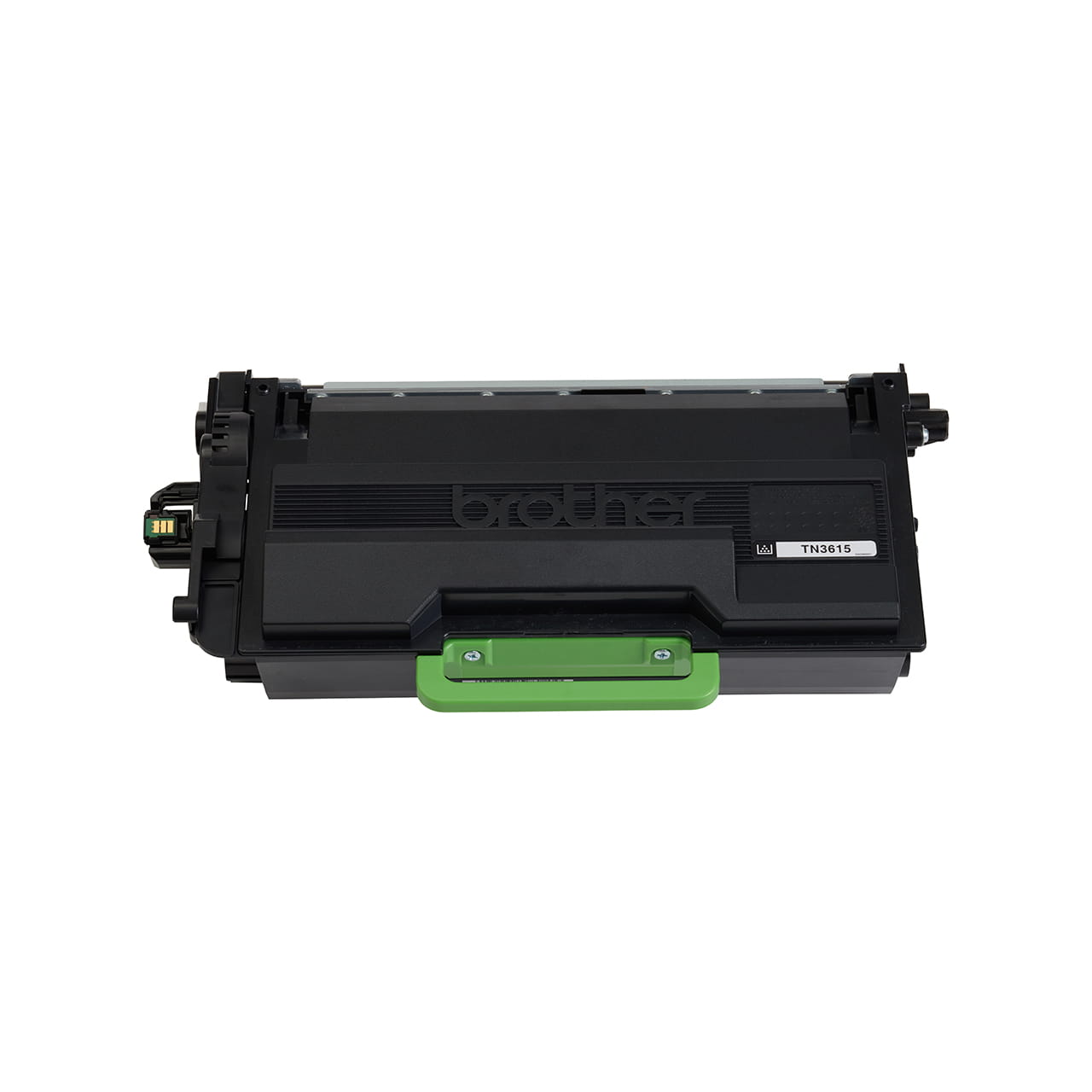 black ultra high yield toner cartridge tn3615 out of carton facing forward.