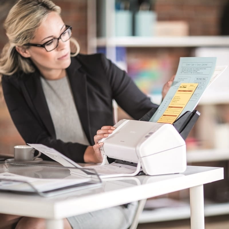 document scanner brother ads-2200 in use