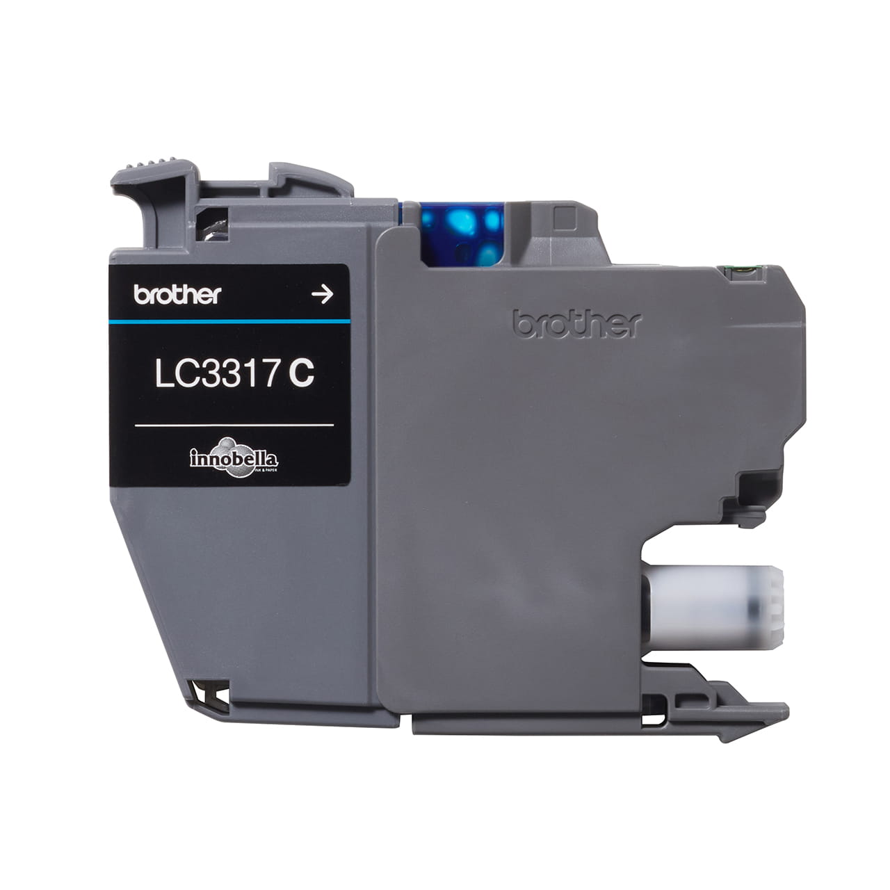 Cyan high yield ink cartridge LC3317C open facing front