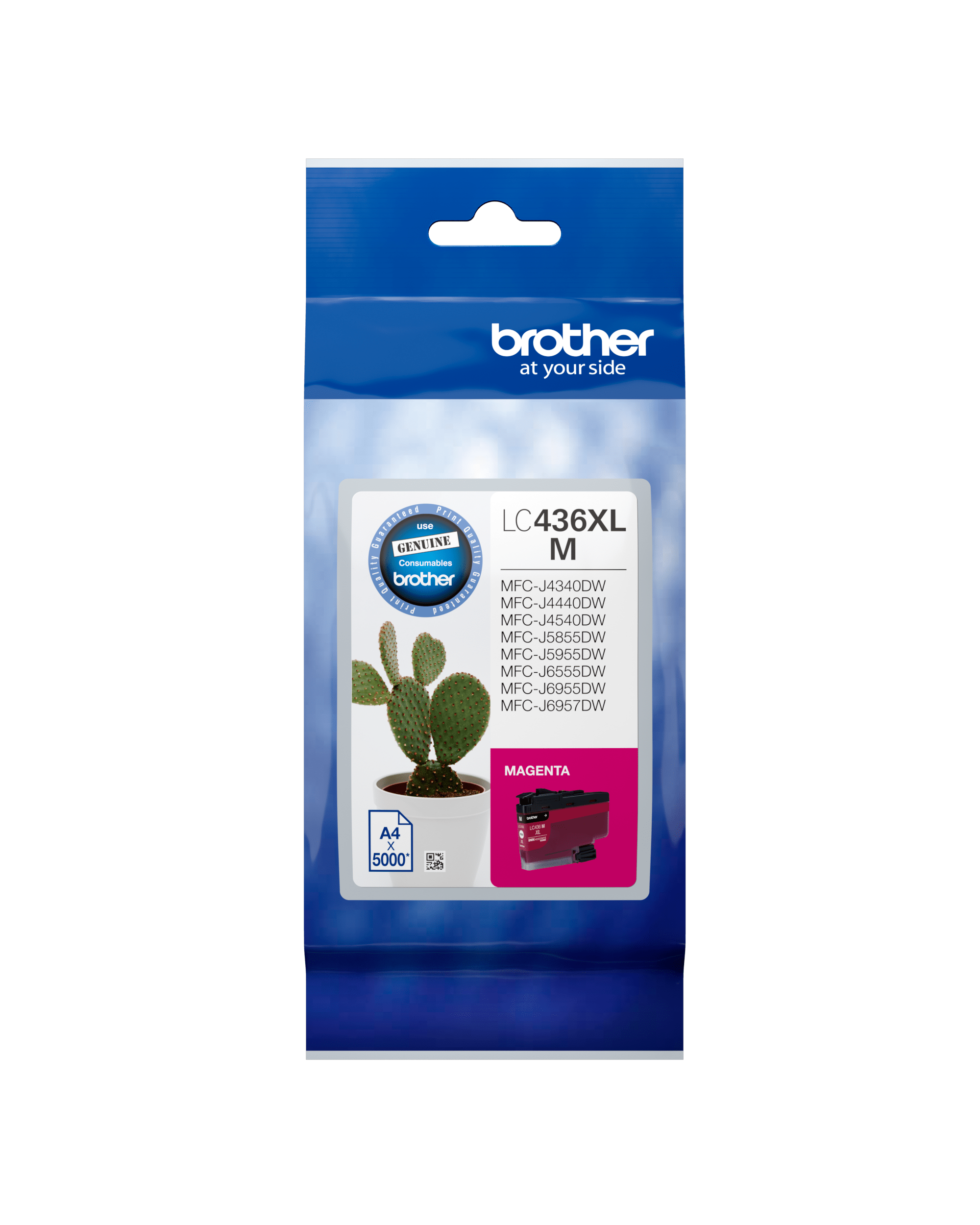 Magenta super high yield ink cartridge LC436XLM package facing front