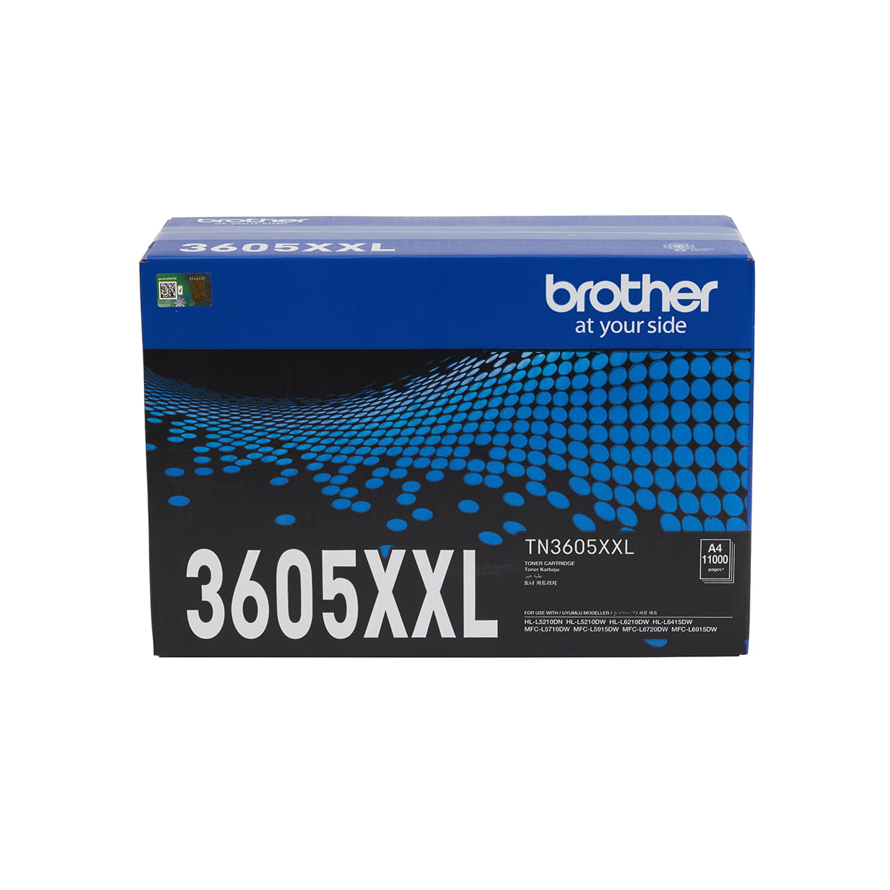 black super high yield toner cartridge tn3605xxl carton.