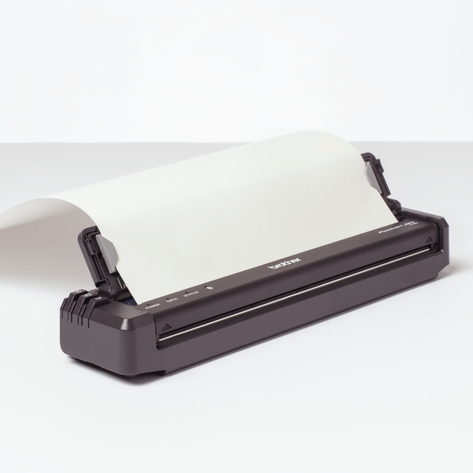 PJ-863 portable A4 printer with paper guide