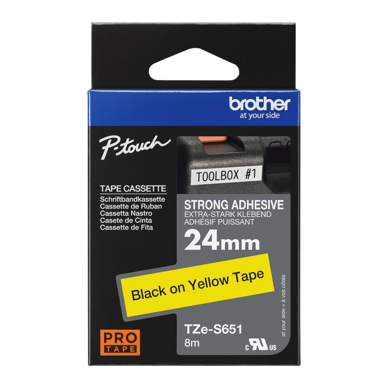 Brother Tze-S651 Genuine Label Printer (Label Maker) Tape 1