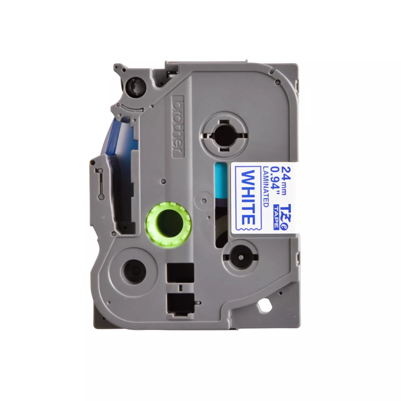 Genuine Brother TZe-253 Labelling Tape Cassette – Blue on White, 24mm x 8m, Laminated