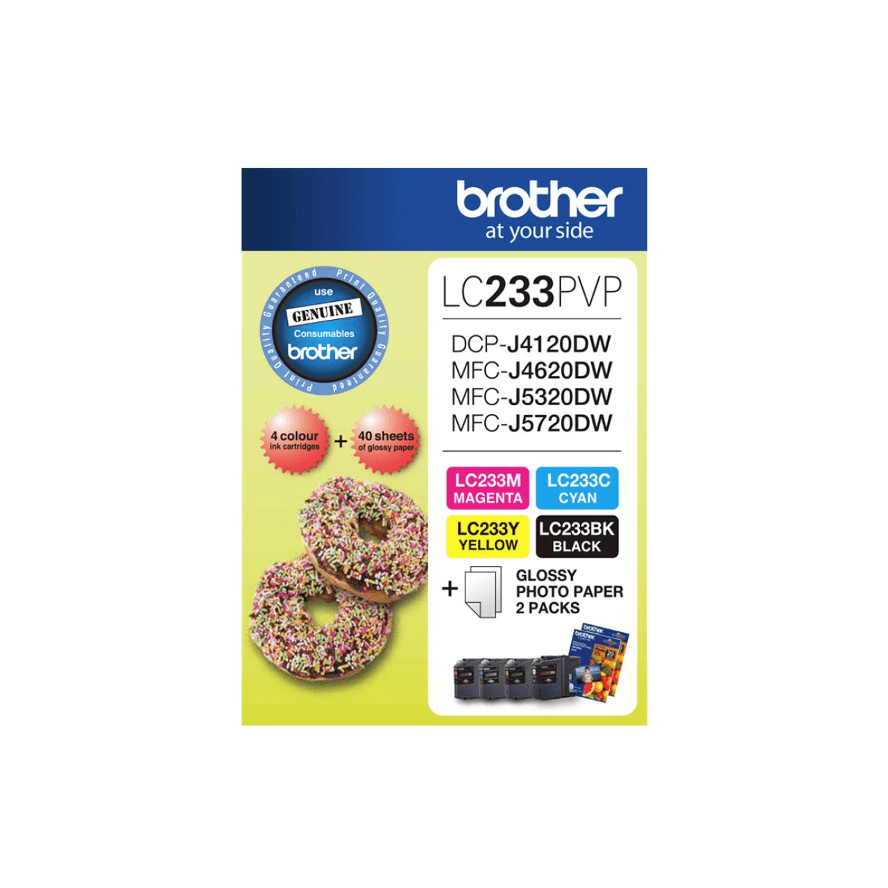 Brother LC233PVP Genuine Ink Cartridge 1