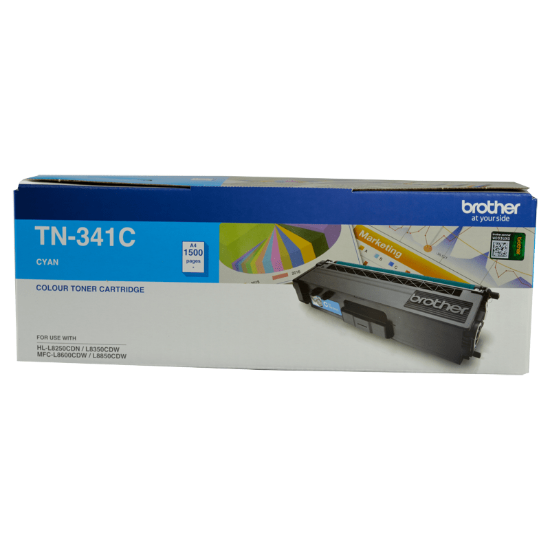 Brother TN341C Genuine Toner Cartridge 1