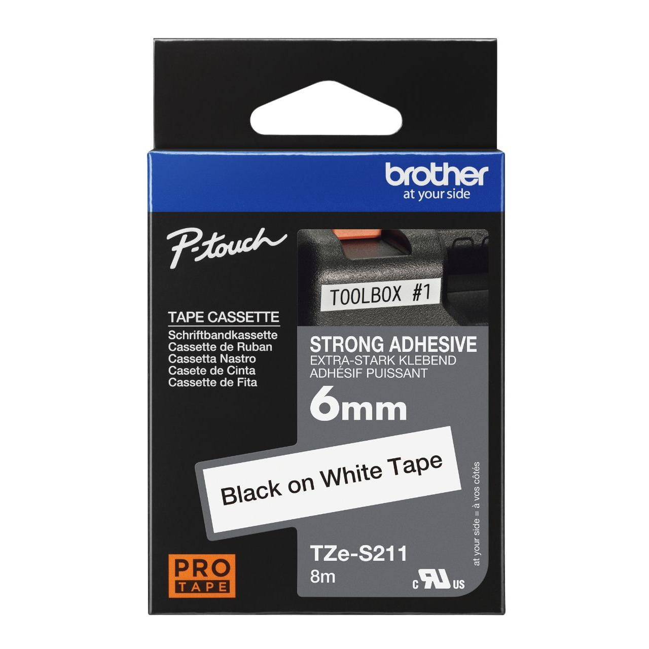 Brother TZe-S211 Genuine Label Printer (Label Maker) Tape 1