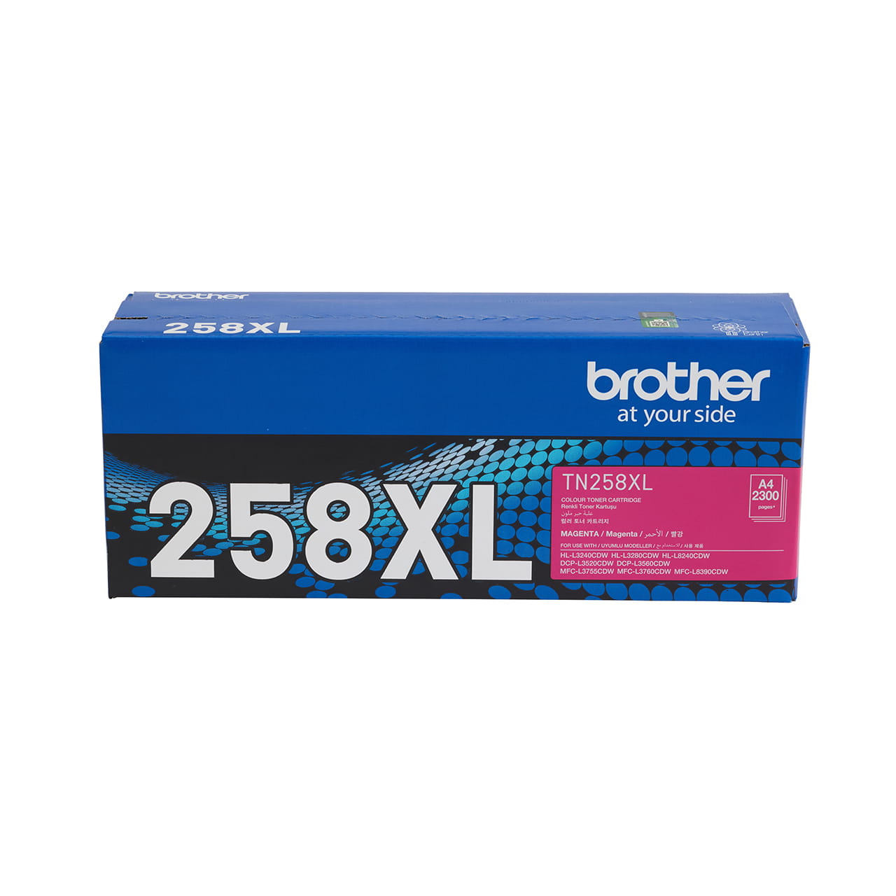 magenta high yield toner cartridge tn258xl carton
