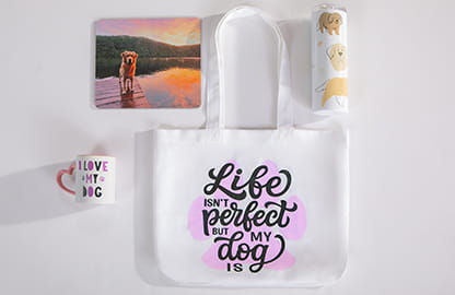 Im age of articles printed using the Brother Sublimation SP1 printer