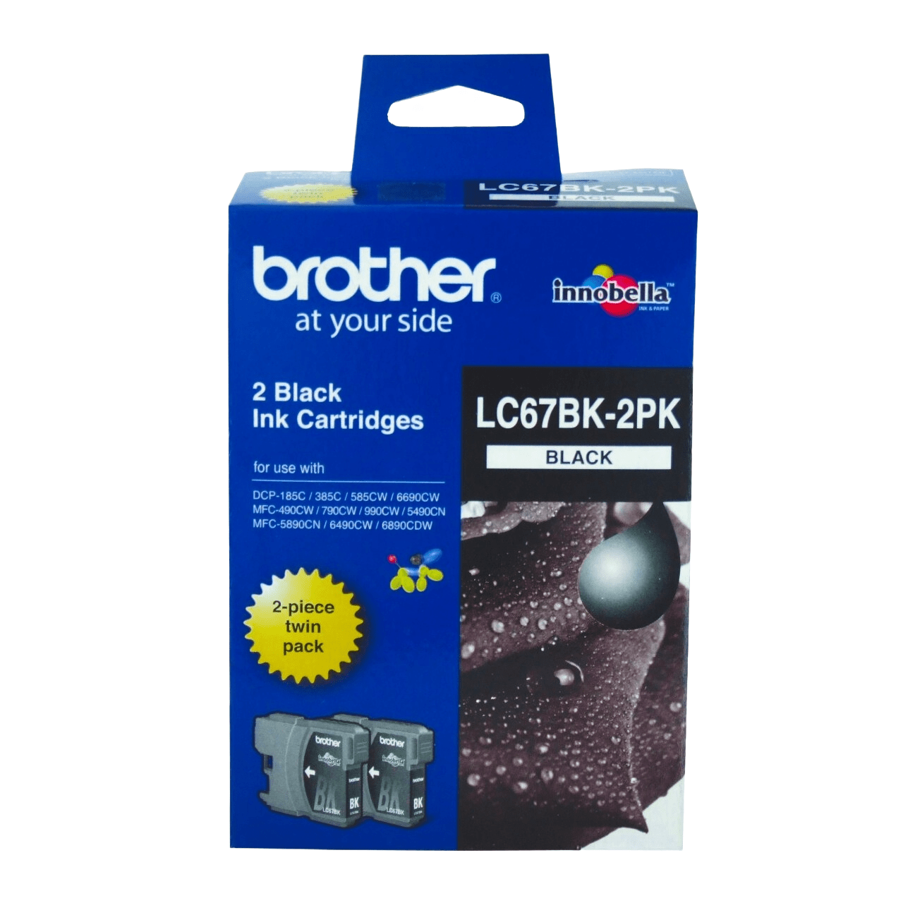 Brother LC67BK-2PK Genuine Ink Cartridge 1