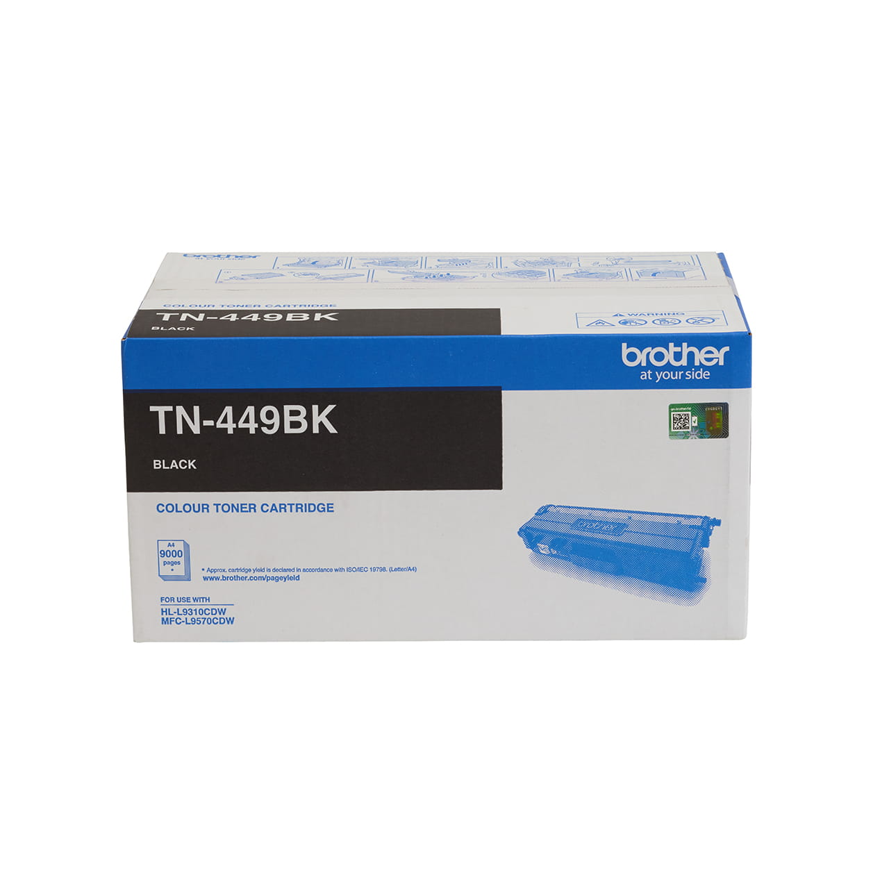 black ultra high yield toner cartridge tn449 carton.