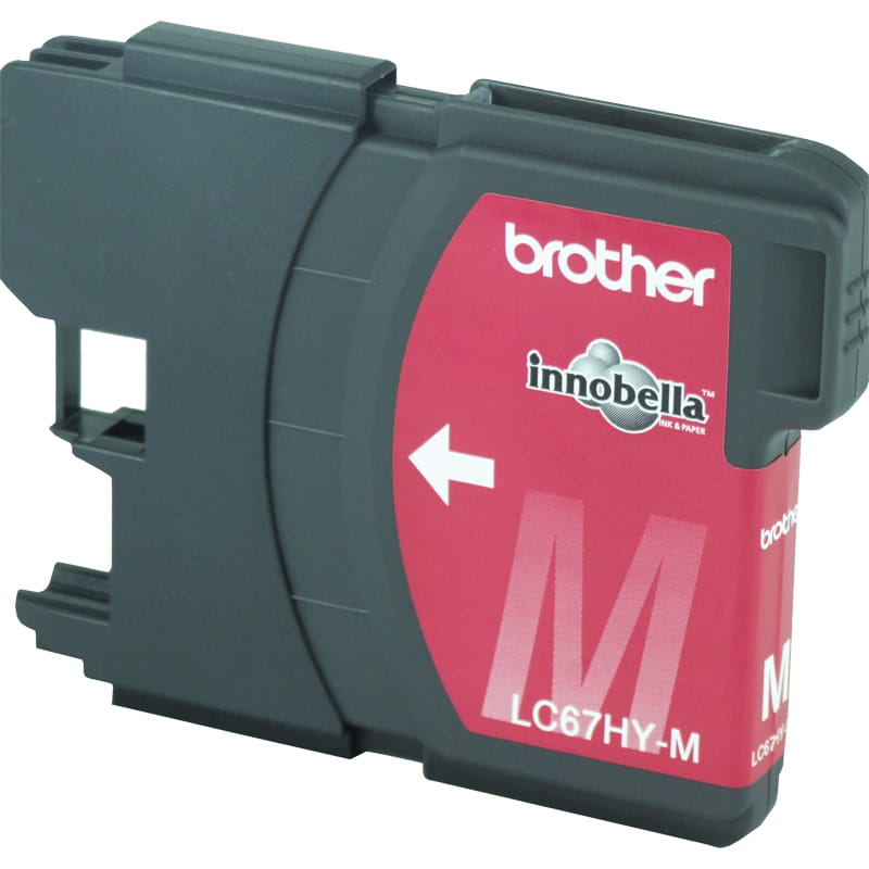 brother lc-67hy high yield magenta ink cartridge