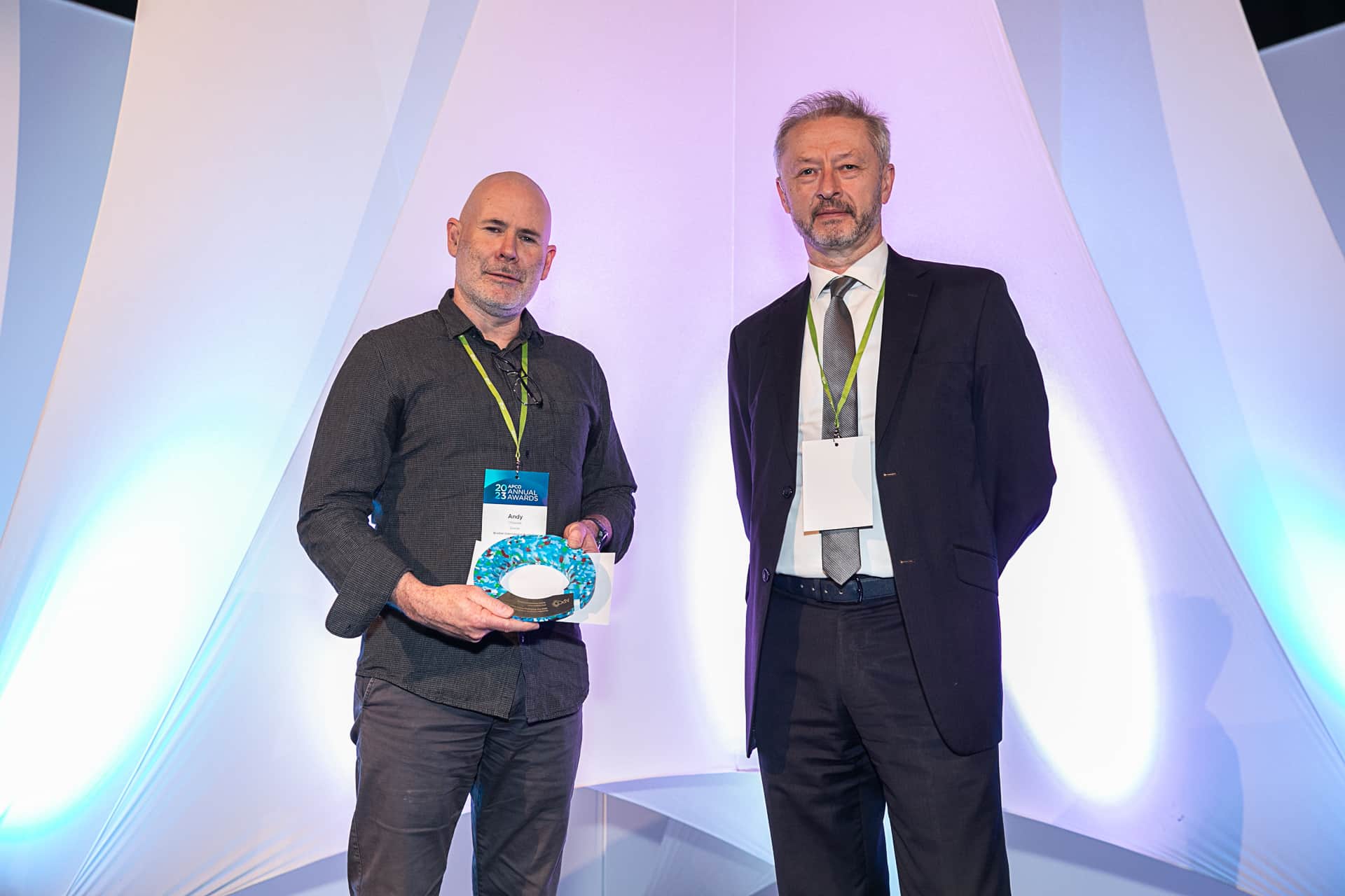 Brother Australia's Andy O'Donnell accepts the APCO SPG's Implementation Award