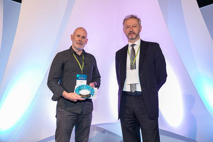 Brother Australia's Andy O'Donnell accepts the APCO SPG's Implementation Award