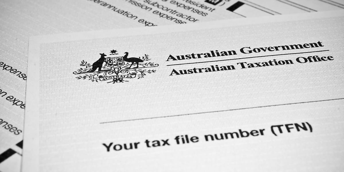 Australian tax file number document