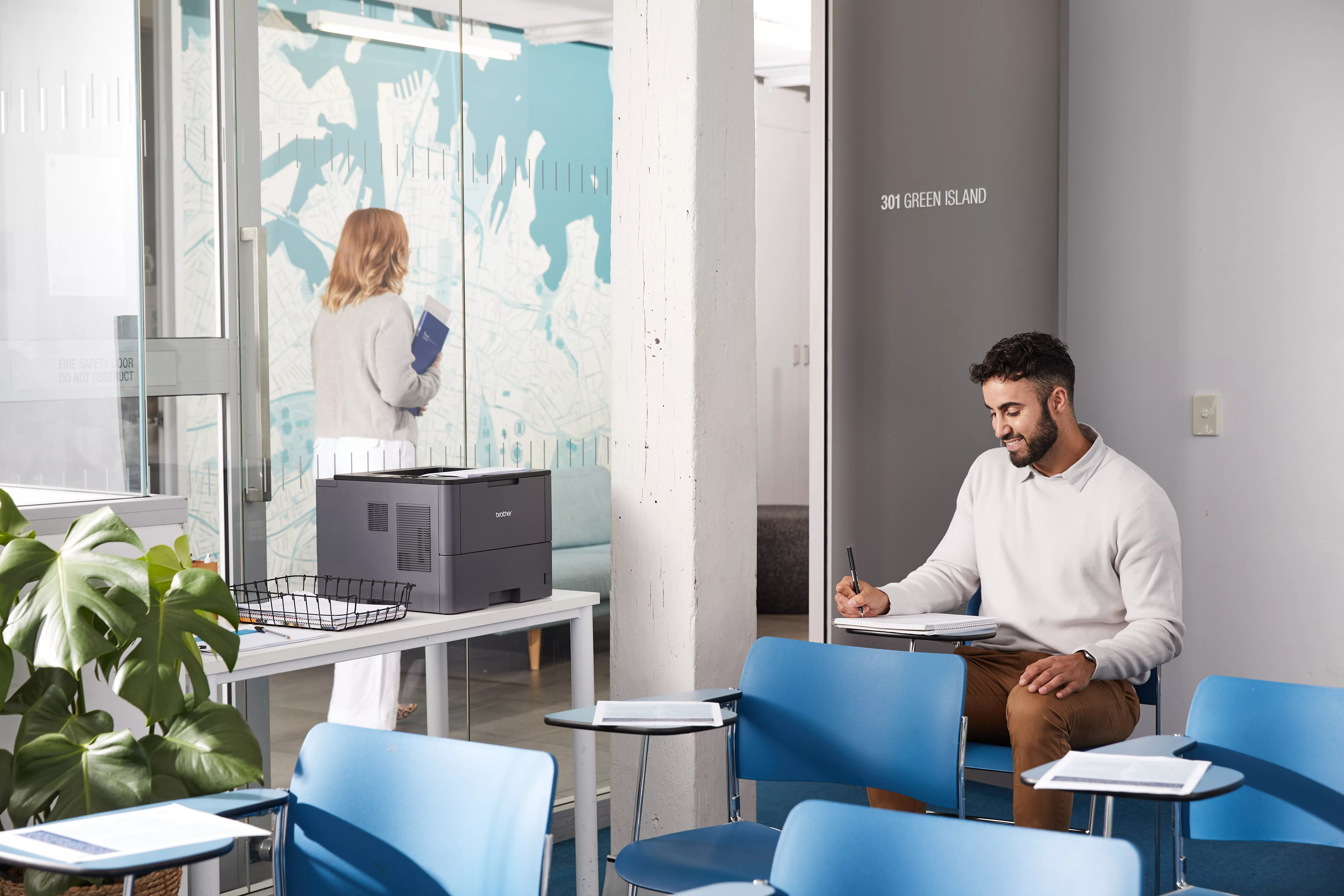 teachers in a computer lab
