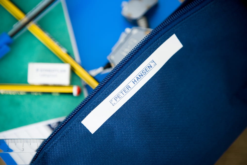 TZE label tape on pencil case