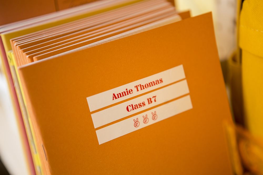 TZe tabel tapes on notebooks