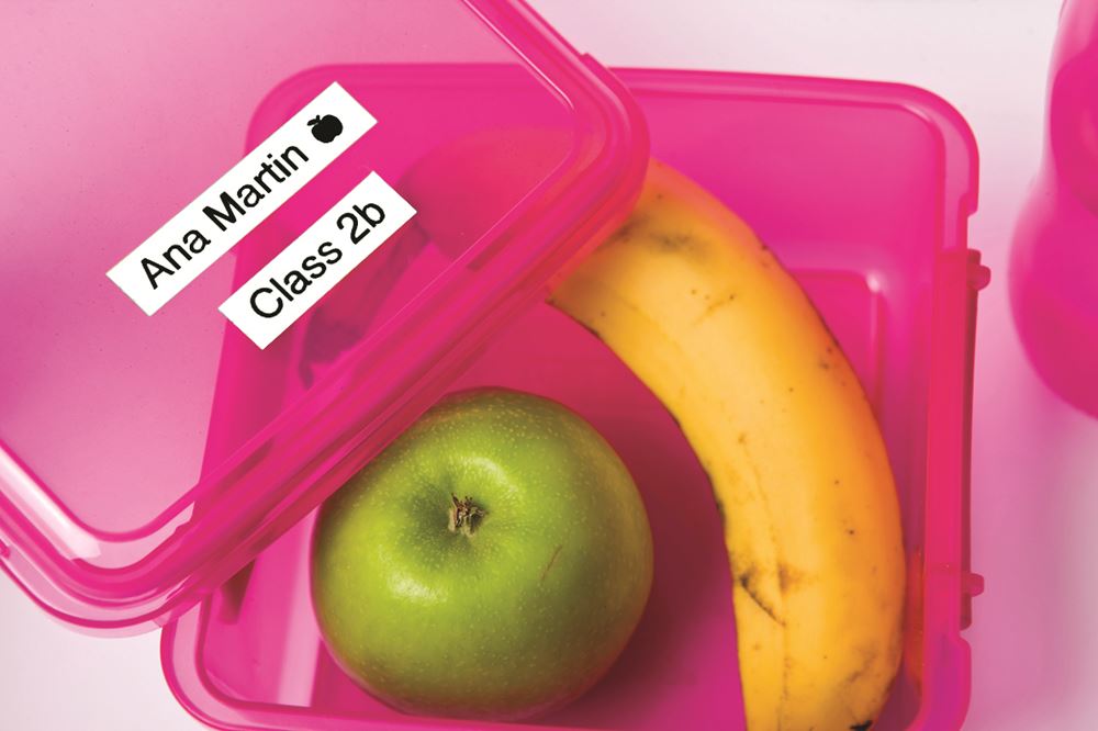 name labels on lunch box