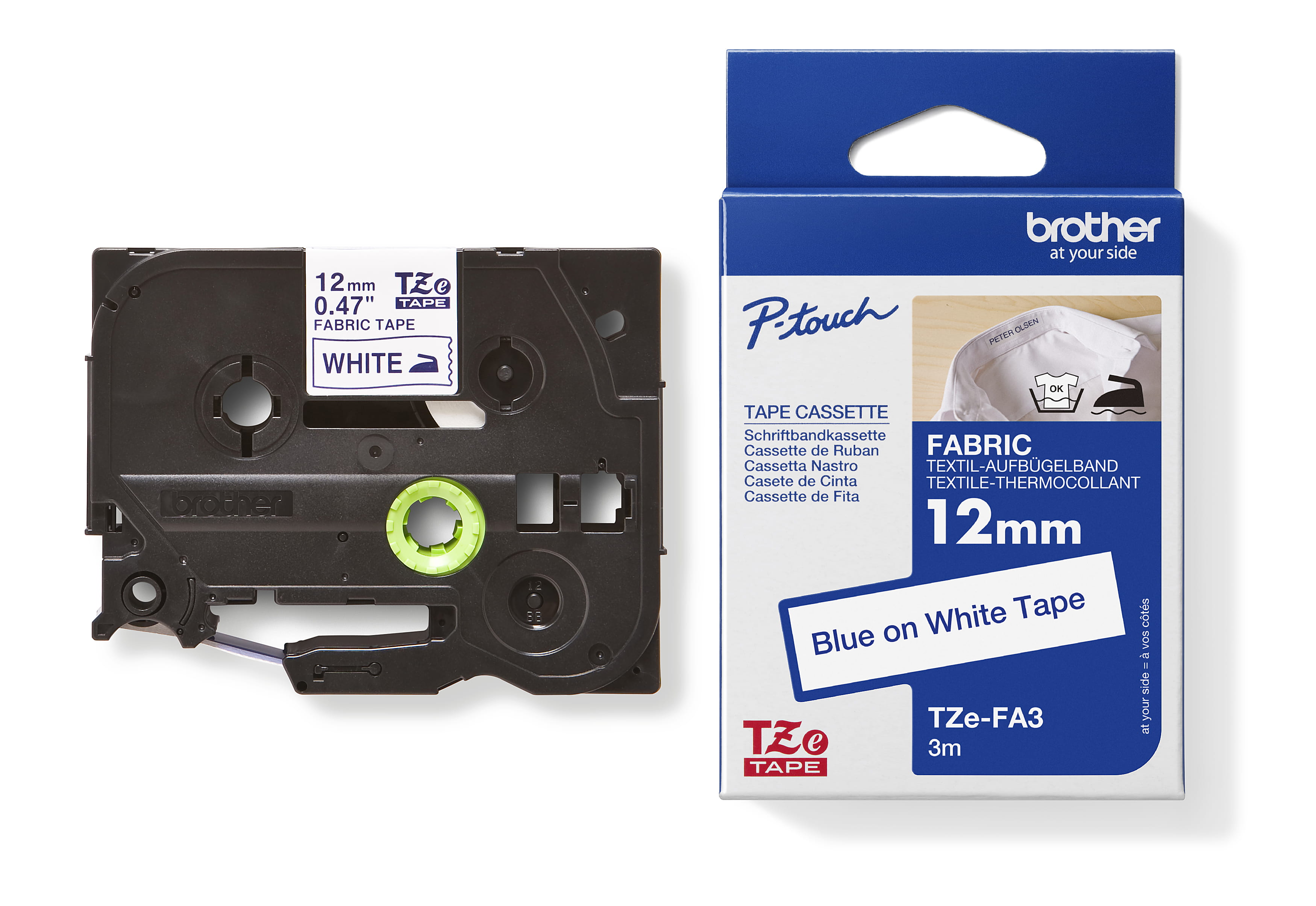 TZe iron on fabric tape