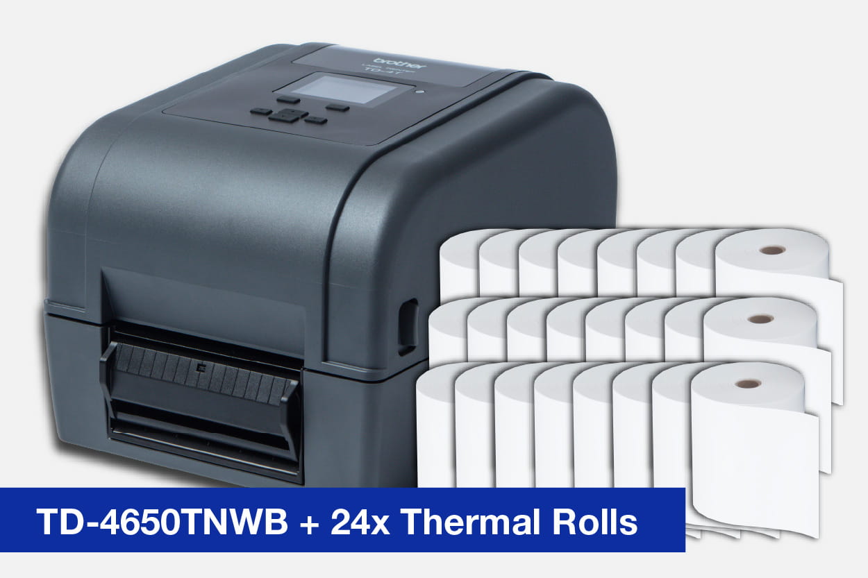 TD-4650TNWB and 24x thermal rolls bundle