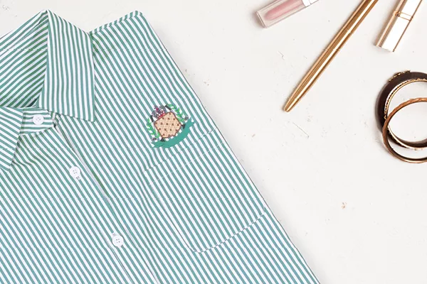 image of a dress shirt with an embroidery design
