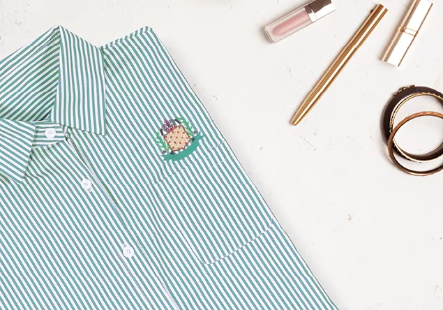 image of a dress shirt with an embroidery design