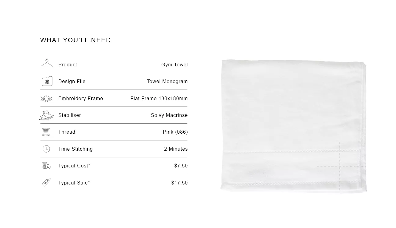 image of the recipe for working with embroidery on thicker fabrics