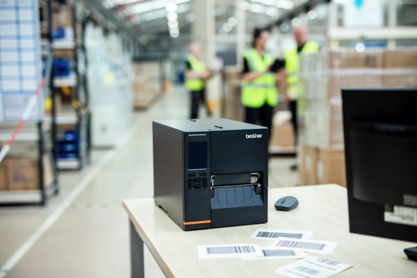 brother tj titan label printer in a warehouse
