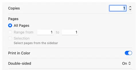 Double-sided option Mac