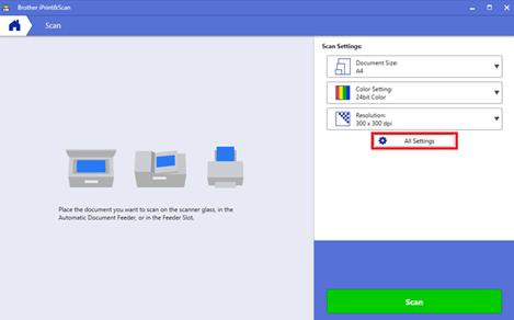 Brother iPrint & Scan document not scanning straight